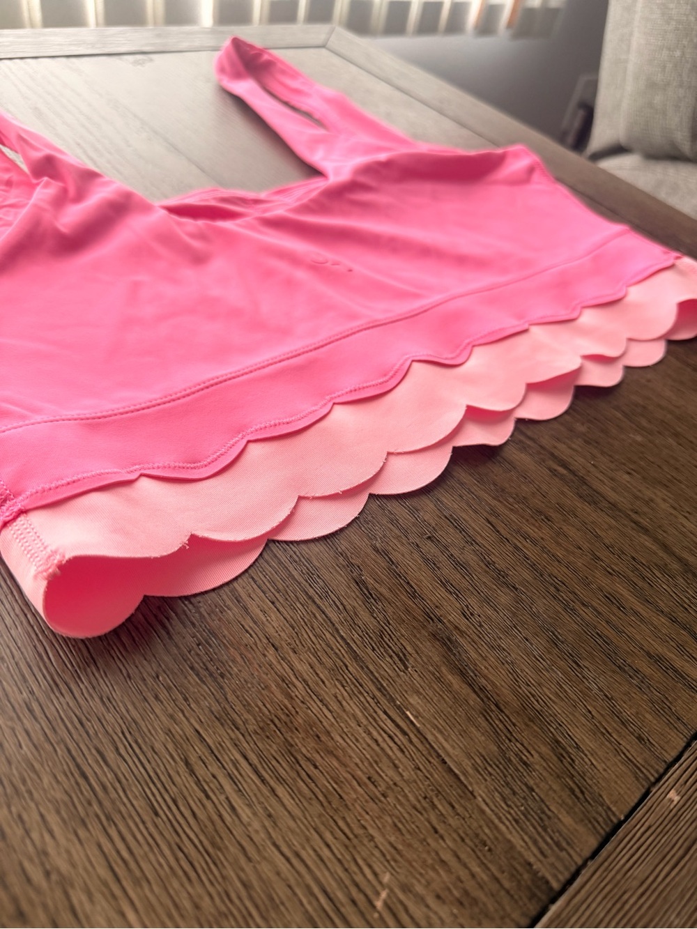 JoyLab Pink Scallop-Edge Sports Bra - Picture 5 of 6
